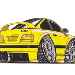 BMW M36 Yellow - Rear