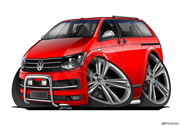 VW T5 Tuning Red